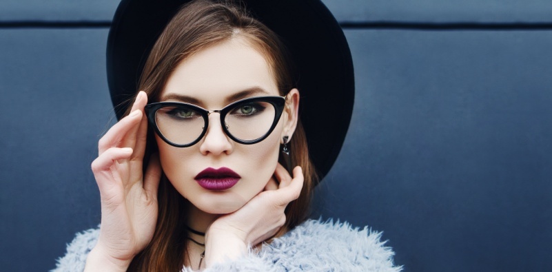 lady in black eyeglasses
